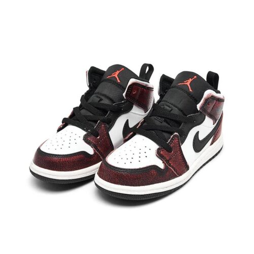 Toddlers Jordan 1 Mid Se Wear-Away Chicago Blk/Ifr 23-Wht-Sail (Fb0566 006)