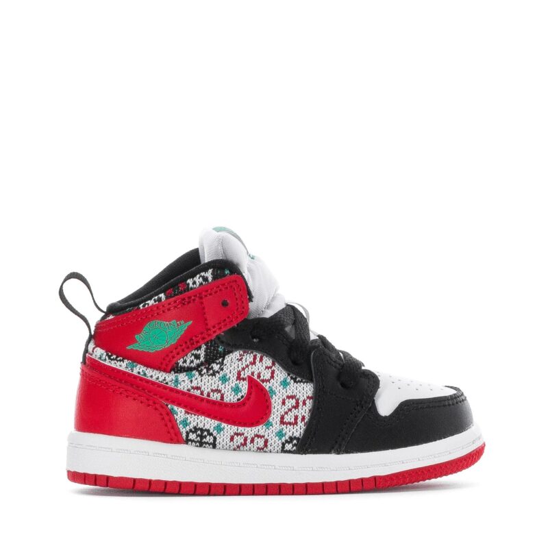 Toddlers Jordan 1 Mid Se White/University Red-Black (Dm1209 150)