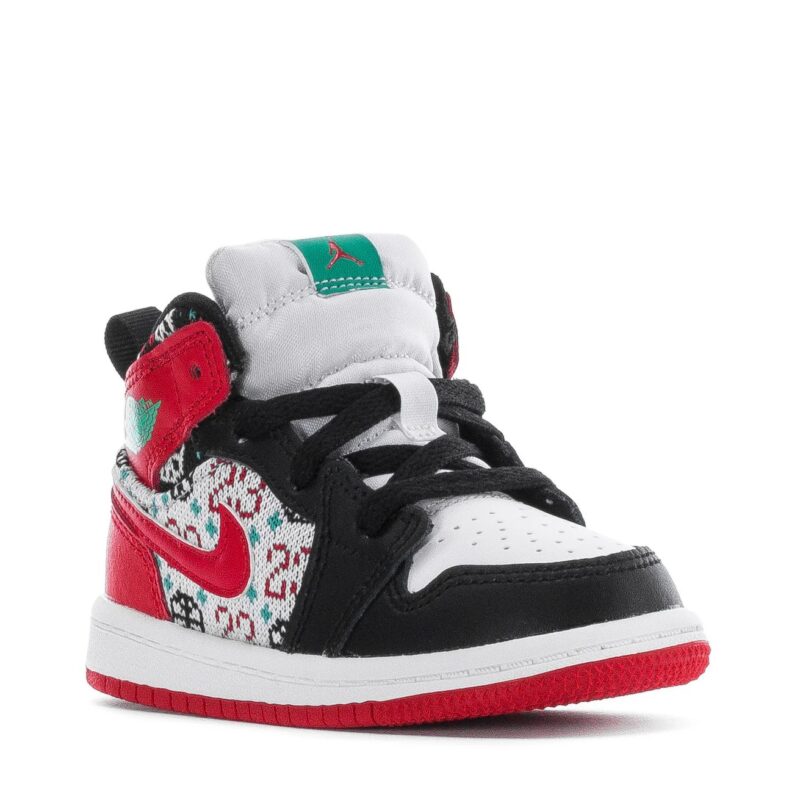 Toddlers Jordan 1 Mid Se White/University Red-Black (Dm1209 150)