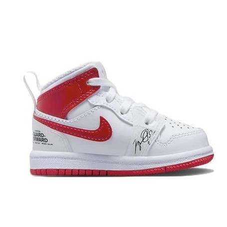 Toddlers Jordan 1 Mid Ss White/University Red (Dr6497 116)