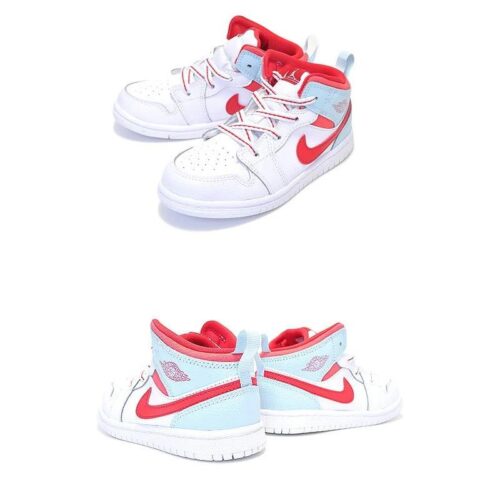 Toddlers Jordan 1 Mid White/University Red (644507 104)