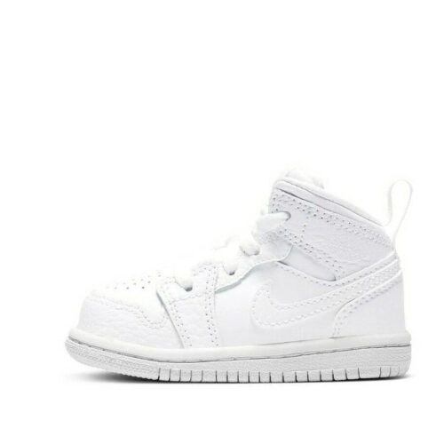 Toddlers Jordan 1 Mid White/White-White (640735 130)