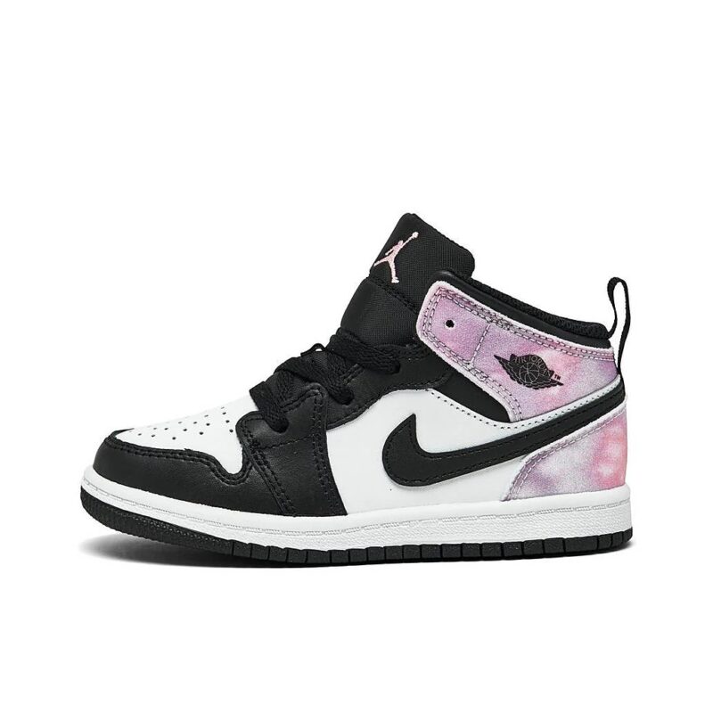 Toddlers Jordan 1 Mid Zen Master Black/Bleached Coral-White (Dm6217 001)