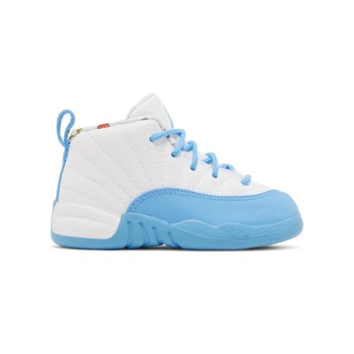 Toddlers Jordan 12 Retro Emoji White/University Blue (Dq4367 114)