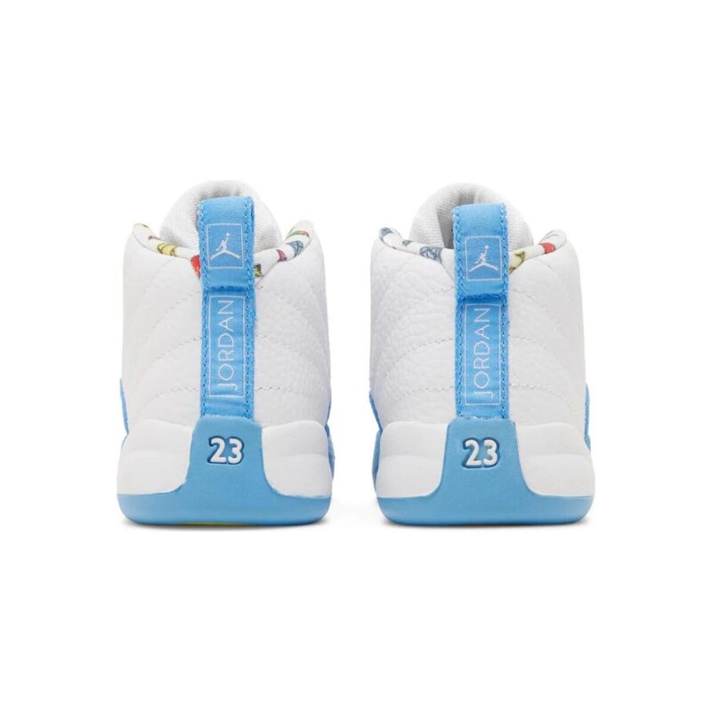 Toddlers Jordan 12 Retro Emoji White/University Blue (Dq4367 114)