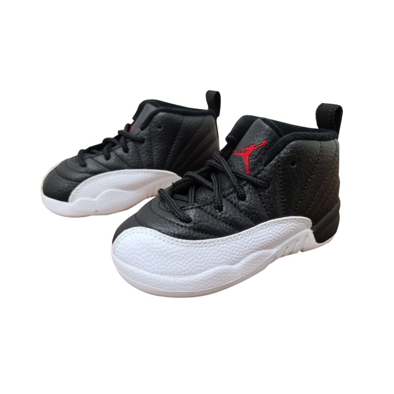 Toddlers Jordan 12 Retro Playoffs Black/Varsity Red-White (850000 006)