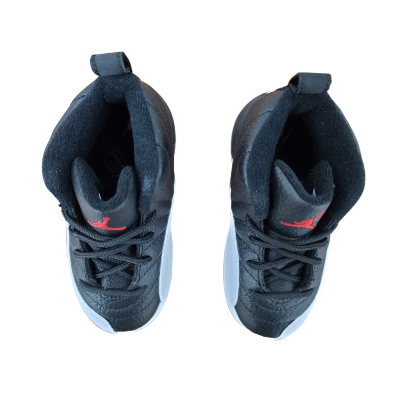 Toddlers Jordan 12 Retro Playoffs Black/Varsity Red-White (850000 006)