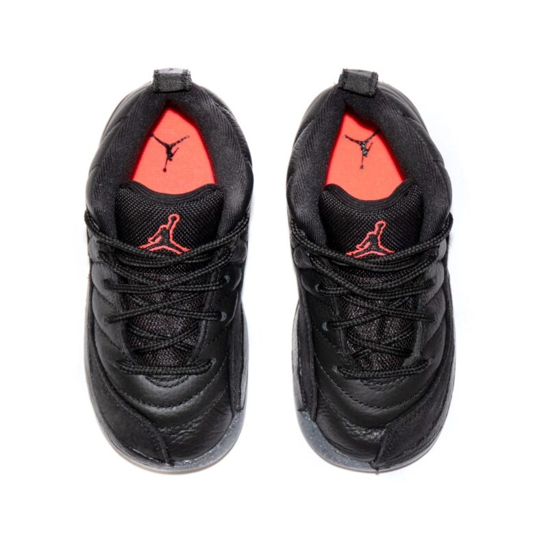 Toddlers Jordan 12 Retro Utility Black/Black-Bright Crimson (Dm5206 006)