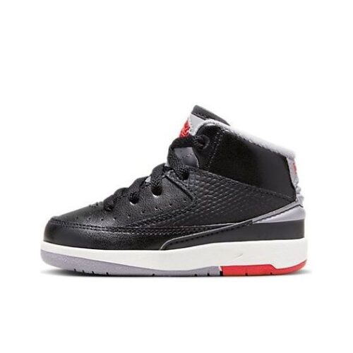 Toddlers Jordan 2 Retro Black/Cement Grey-Fire Red (Dq8563 001)