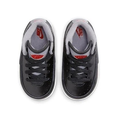 Toddlers Jordan 2 Retro Black/Cement Grey-Fire Red (Dq8563 001)