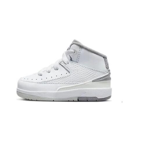 Toddlers Jordan 2 Retro White/Cement Grey-Sail-Black (Dq8563 100)