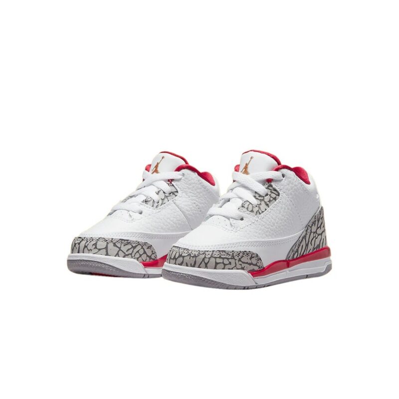 Toddlers Jordan 3 Retro Cardinal Red Wht/Lt Curry-Cardinal Rd (832033 126)