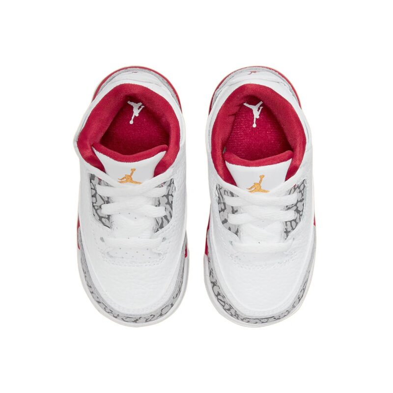 Toddlers Jordan 3 Retro Cardinal Red Wht/Lt Curry-Cardinal Rd (832033 126)