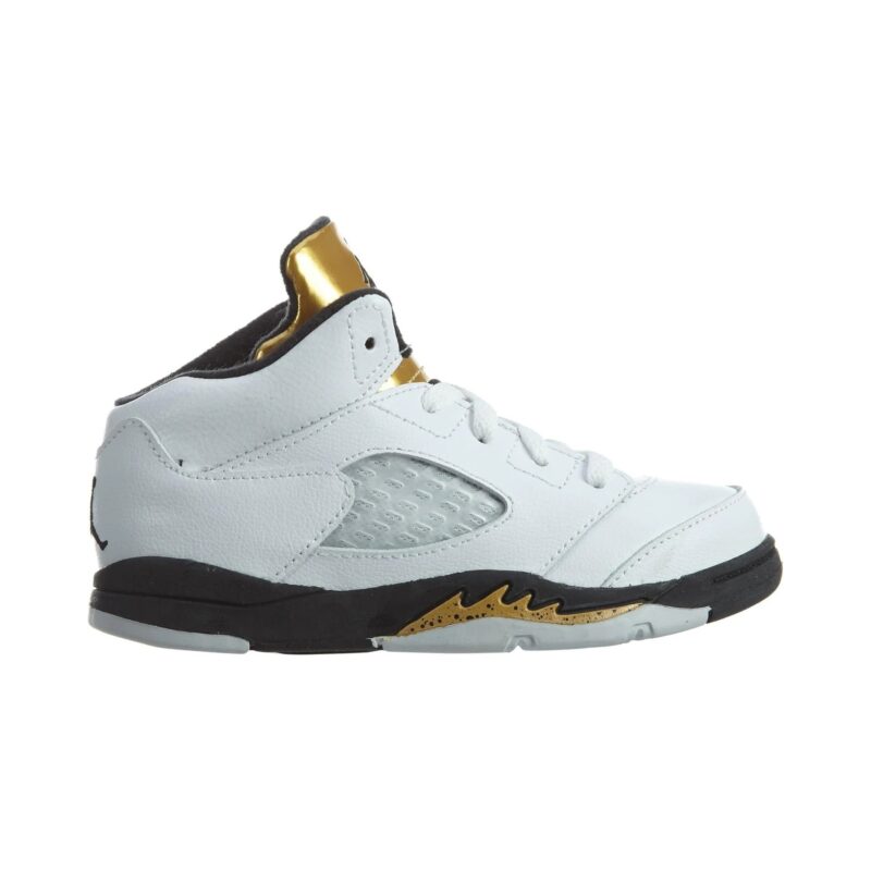 Toddlers Jordan 5 Retro Bt White/Black-Mtlc Gold Coin (440890 133)