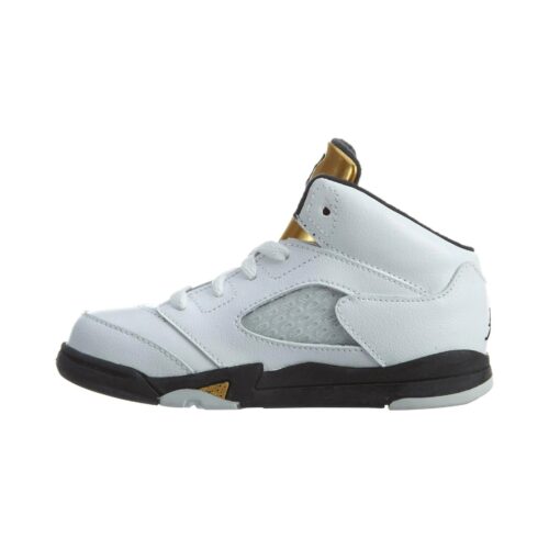 Toddlers Jordan 5 Retro Bt White/Black-Mtlc Gold Coin (440890 133)