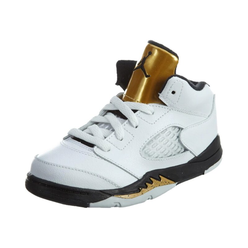 Toddlers Jordan 5 Retro Bt White/Black-Mtlc Gold Coin (440890 133)