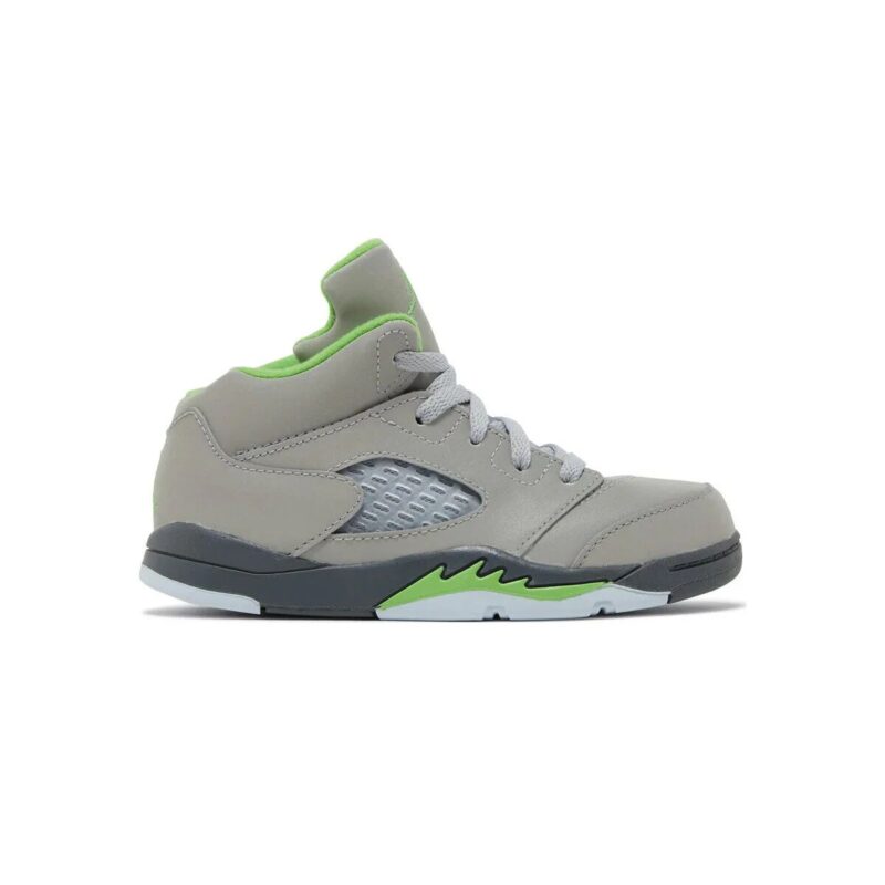 Toddlers Jordan 5 Retro Green Bean Silver/Green Bean-Flint Grey (Dq3736 003)