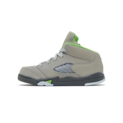 Toddlers Jordan 5 Retro Green Bean Silver/Green Bean-Flint Grey (Dq3736 003)