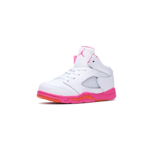 Toddlers Jordan 5 Retro White/Pinksicle-Safety Orange (725172 168)