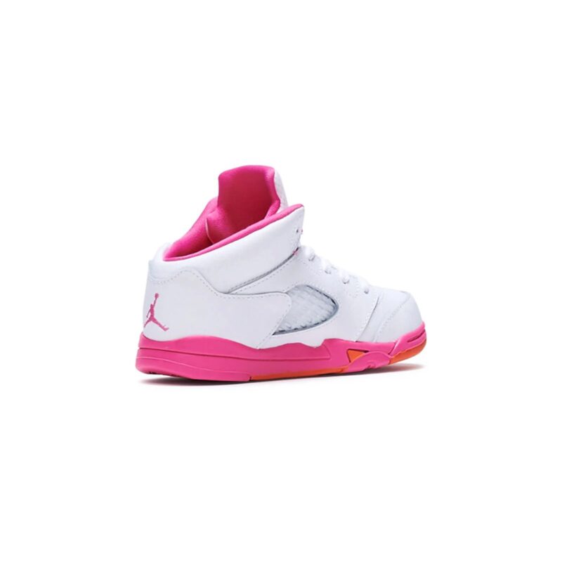 Toddlers Jordan 5 Retro White/Pinksicle-Safety Orange (725172 168)