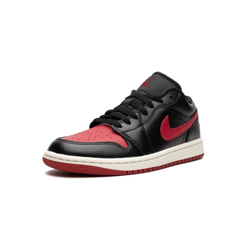 Womens Jordan 1 Low Black/Gym Red-Sail (Dc0774 061)