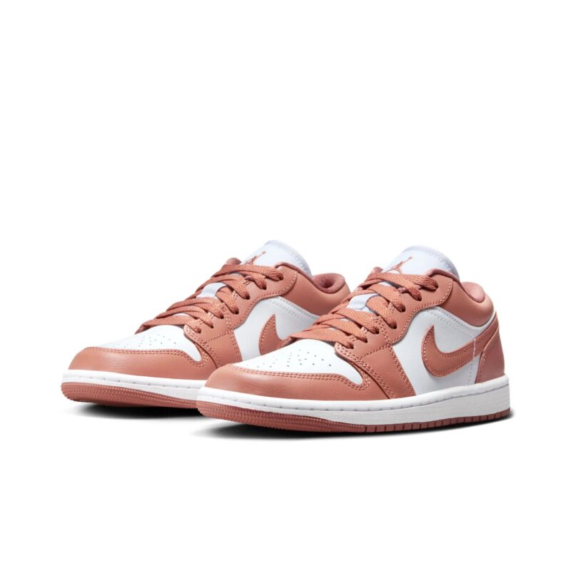 Womens Jordan 1 Low Pure Platinum/Sky J Orange (Dc0774 080)