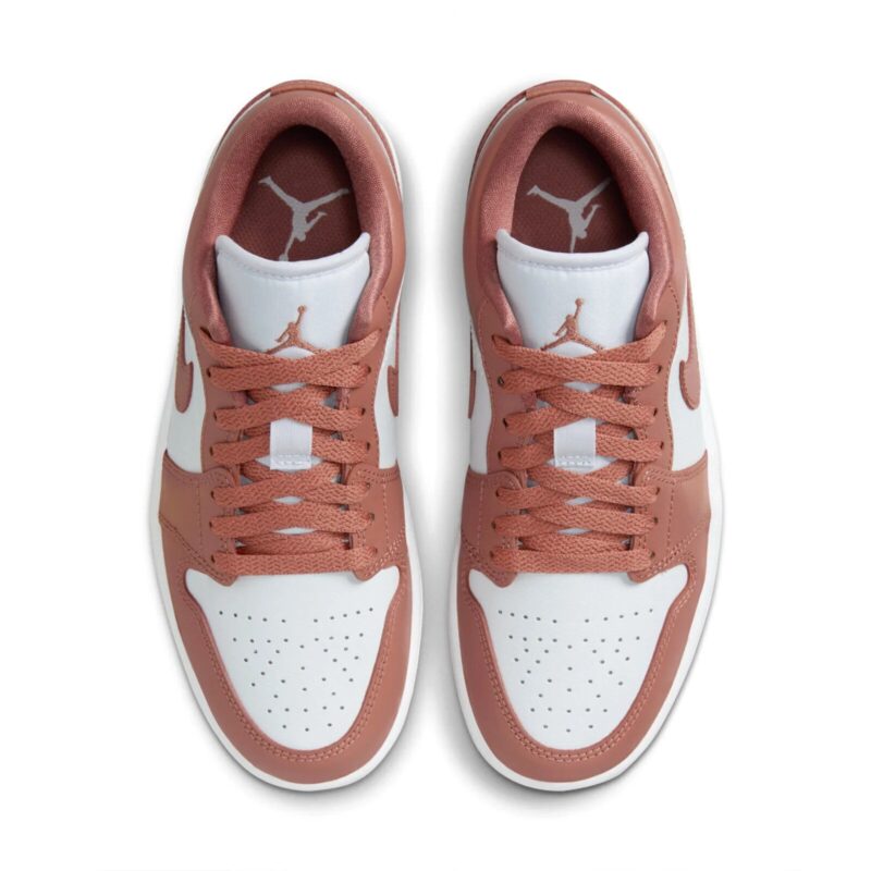 Womens Jordan 1 Low Pure Platinum/Sky J Orange (Dc0774 080)