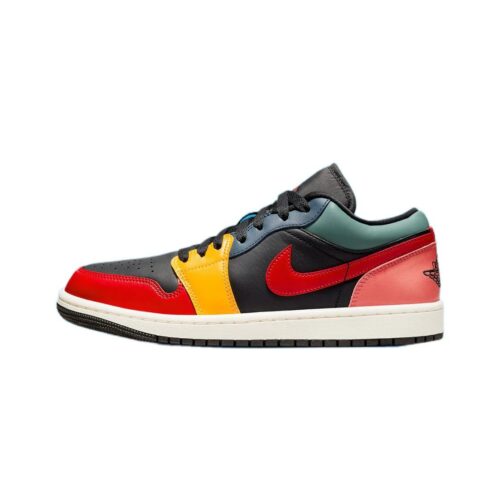 Womens Jordan 1 Low Se Black/Fire Red-Taxi (Dn3739 060)