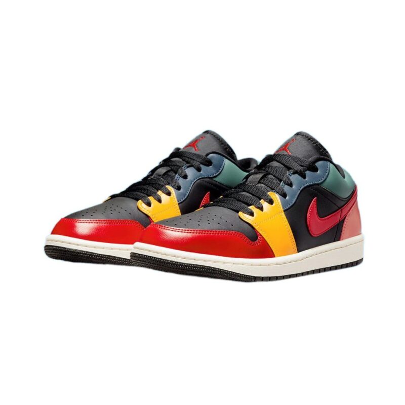 Womens Jordan 1 Low Se Black/Fire Red-Taxi (Dn3739 060)