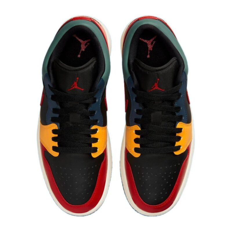 Womens Jordan 1 Low Se Black/Fire Red-Taxi (Dn3739 060)