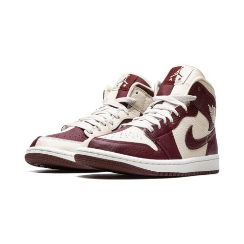 Womens Jordan 1 Mid Se Beach/Cherrywood Red-Sail (Dr0501 200)