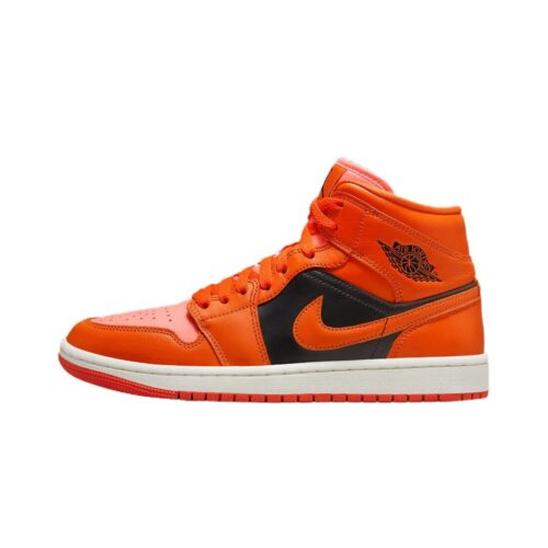 Womens Jordan 1 Mid Se Crimson Bliss/Rush Orange (Dm3381 600)