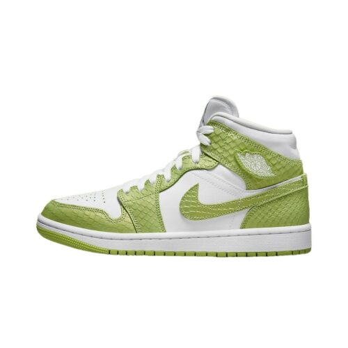 Womens Jordan 1 Mid Se Green Phyton White/Vivid Green-White (Dv2959 113)