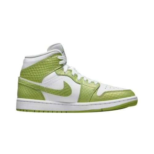 Womens Jordan 1 Mid Se Green Phyton White/Vivid Green-White (Dv2959 113)