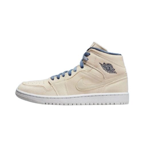 Womens Jordan 1 Mid Se Sanddrift/Sail-Midnight Navy (Dm9126 104)