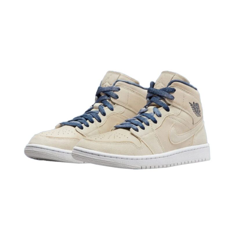 Womens Jordan 1 Mid Se Sanddrift/Sail-Midnight Navy (Dm9126 104)