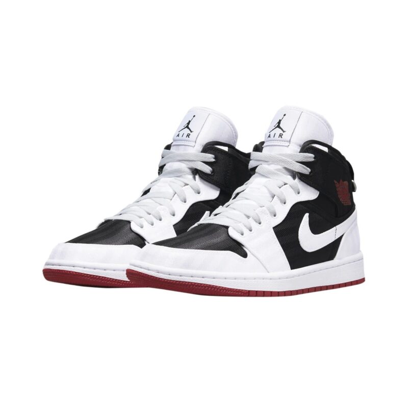 Womens Jordan 1 Mid Se Utility Black/White-Gym Red (Dd9338 016)