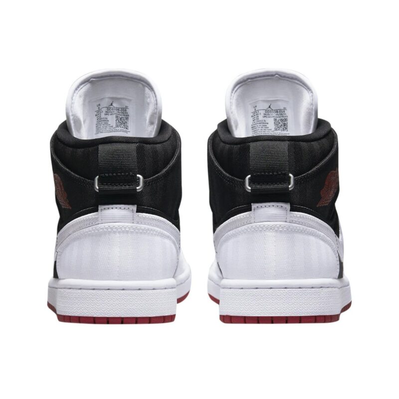 Womens Jordan 1 Mid Se Utility Black/White-Gym Red (Dd9338 016)