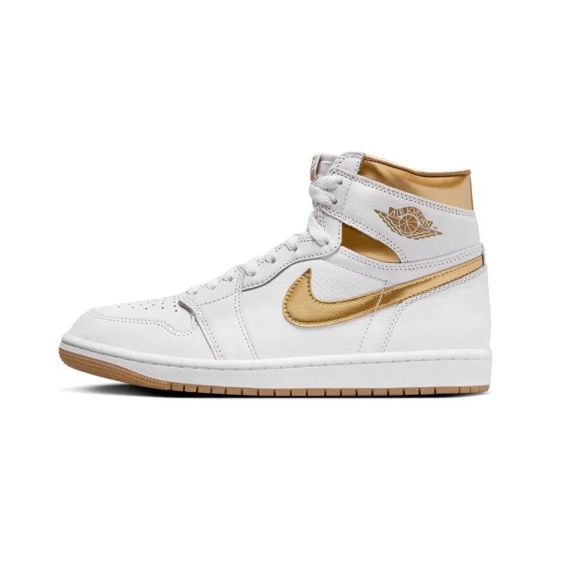 Womens Jordan 1 Retro High Og White/Metallic Gold (Fd2596 107)