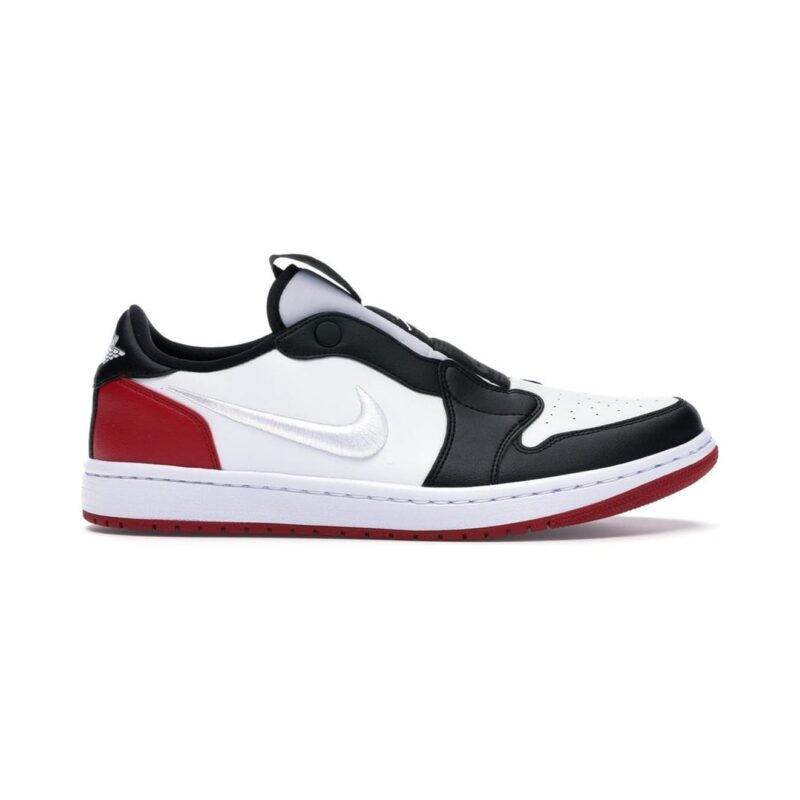 Womens Jordan 1 Retro Slip Black Toe Wht/Wht-Gym Red-Black (Av3918 102)