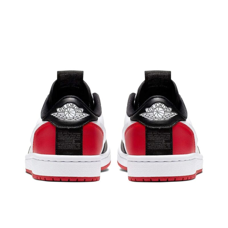 Womens Jordan 1 Retro Slip Black Toe Wht/Wht-Gym Red-Black (Av3918 102)