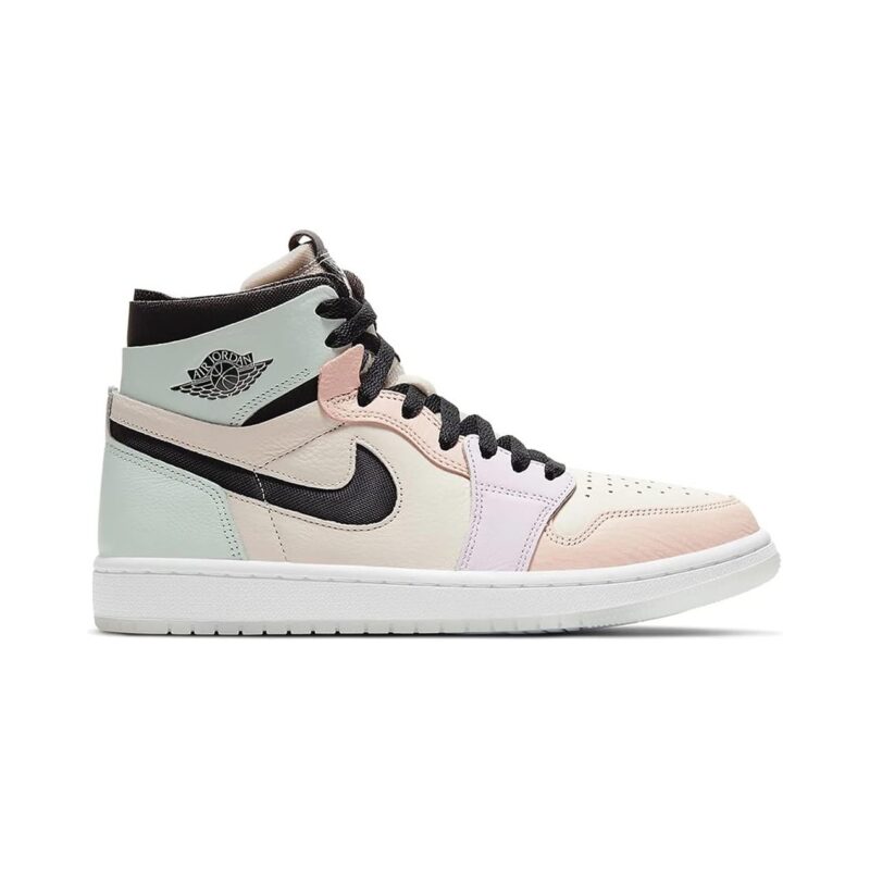 Womens Jordan 1 Zoom Air Cmft Pale Ivory/Black-Light Violet (Ct0979 101)