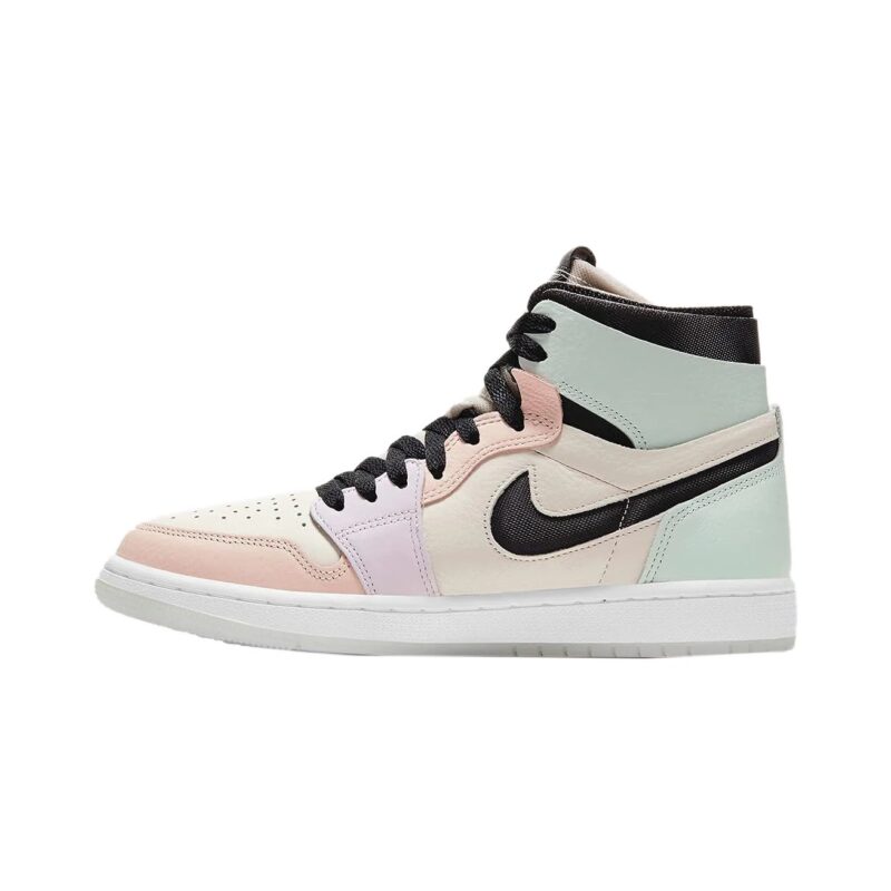 Womens Jordan 1 Zoom Air Cmft Pale Ivory/Black-Light Violet (Ct0979 101)