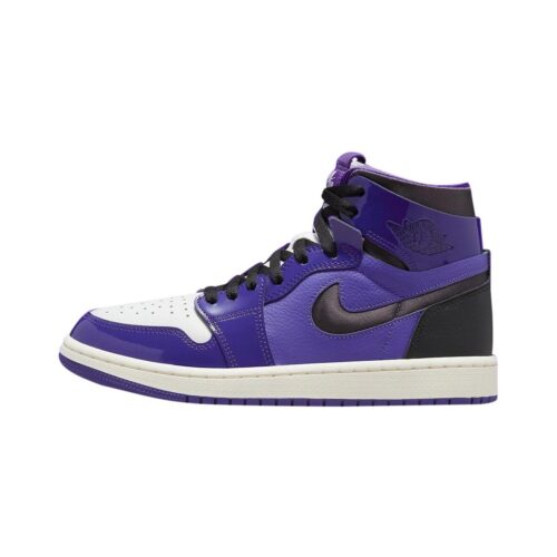 Womens Jordan 1 Zoom Air Cmft Purple Patent Court Purple/Black (Ct0979 505)