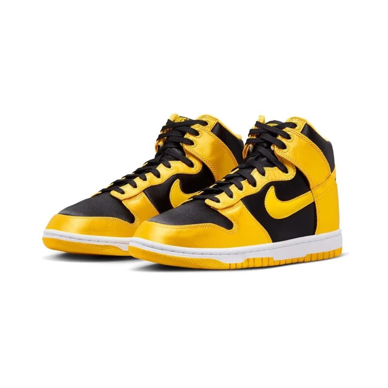 Womens Nike Dunk High Black/Varsity Maize-White (Fn4216 001)