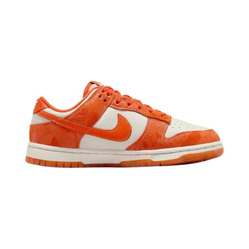 Womens Nike Dunk Low Cracked Orange Light Bone/Safety Orange (Fn7773 001)