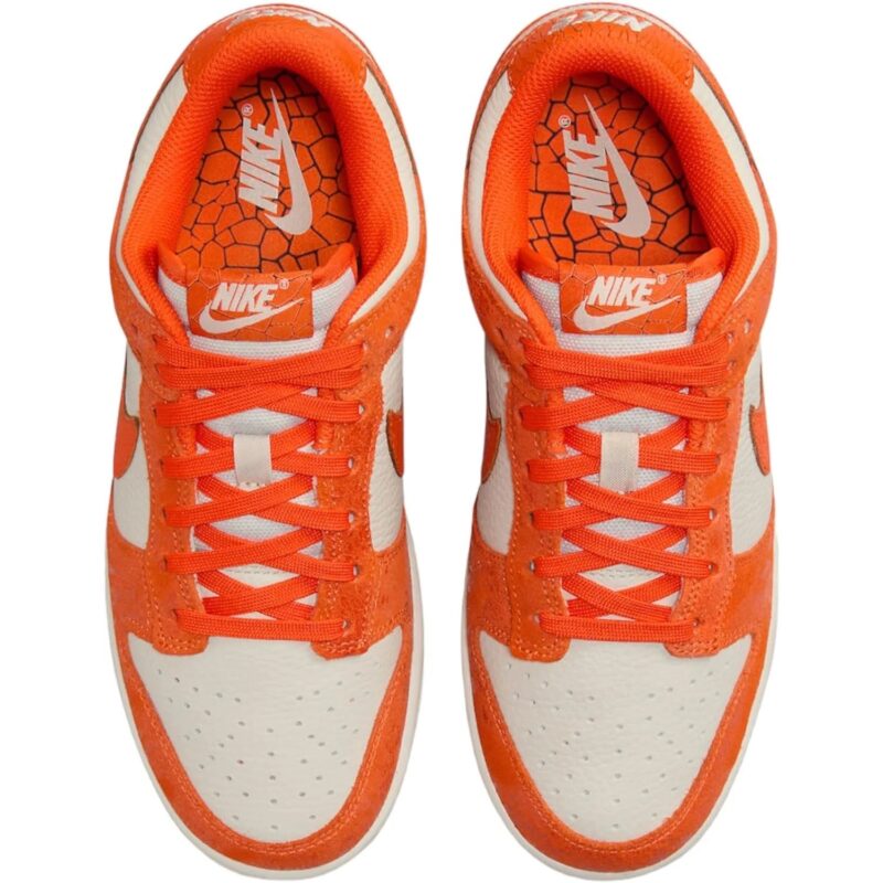 Womens Nike Dunk Low Cracked Orange Light Bone/Safety Orange (Fn7773 001)