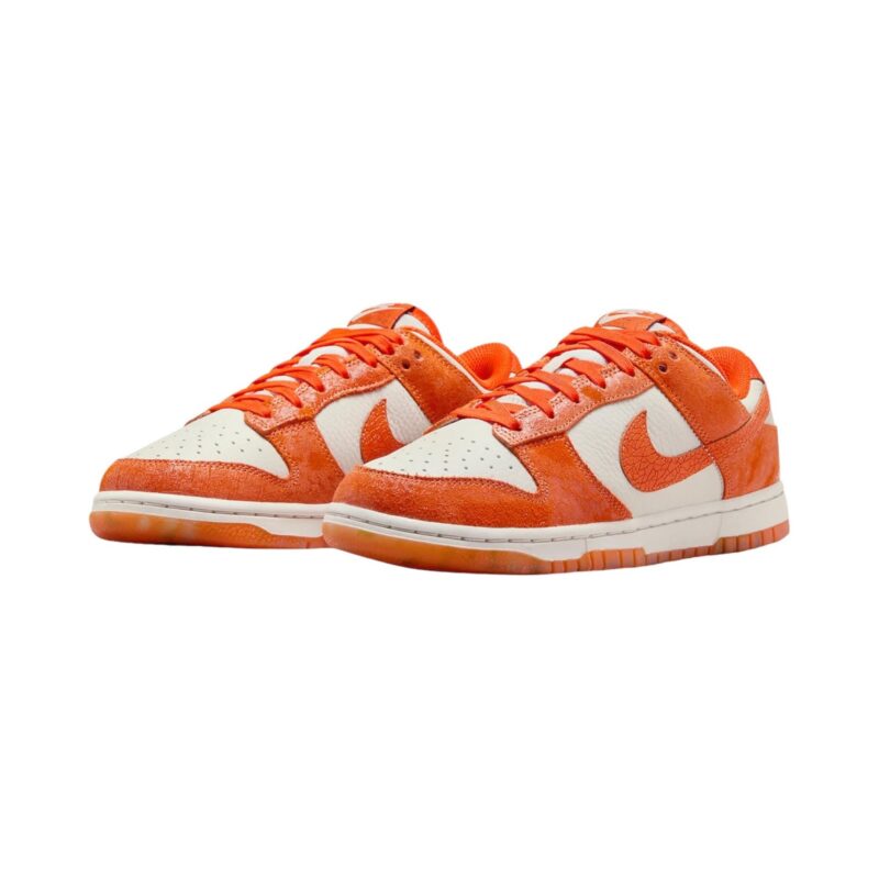 Womens Nike Dunk Low Cracked Orange Light Bone/Safety Orange (Fn7773 001)