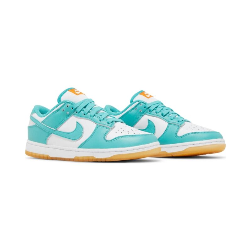 Womens Nike Dunk Low Teal Zeal White/Washed Teal-Kumquat (Dv2190 100)