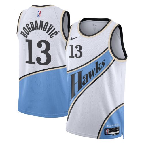 Atlanta Hawks Nike City Edition Swingman Jersey 2024 - White - Bogdan Bogdanovic - Unisex